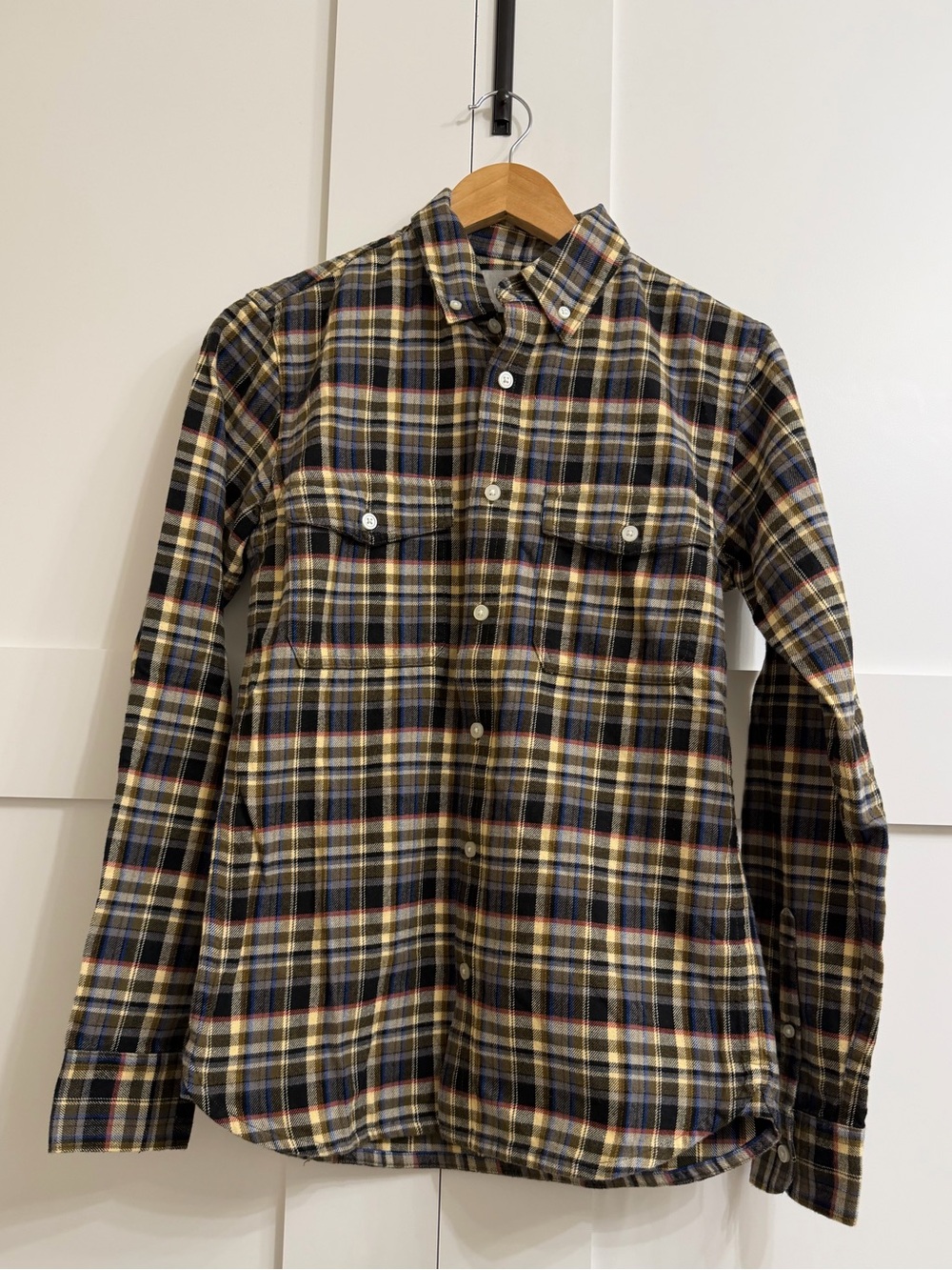 Everlane The Boxy Flannel in Multi Plaid, size XS